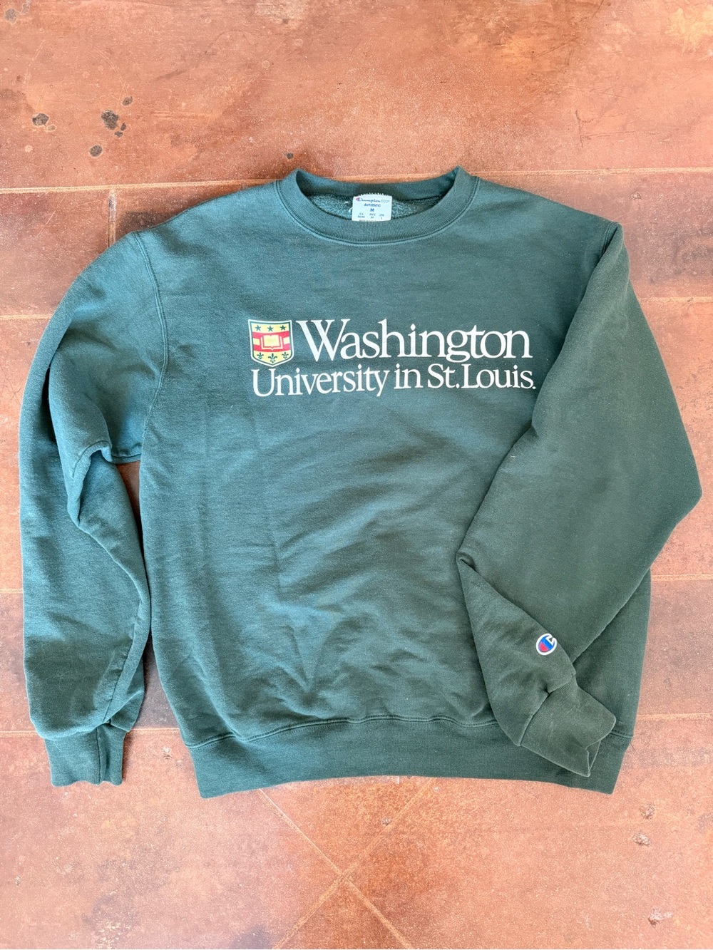 Champion Forest Green Washington University Crewneck Sweatshirt